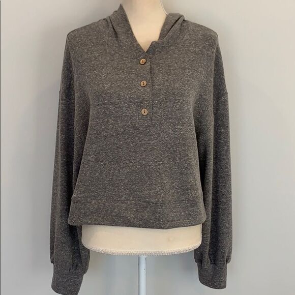 Le Lis Button detail hoodie - Picture 1 of 6